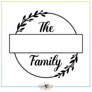 Family Monogram - Half Wreath 1