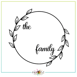 Family Monogram - Half Wreath 3